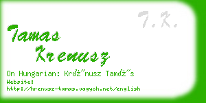 tamas krenusz business card